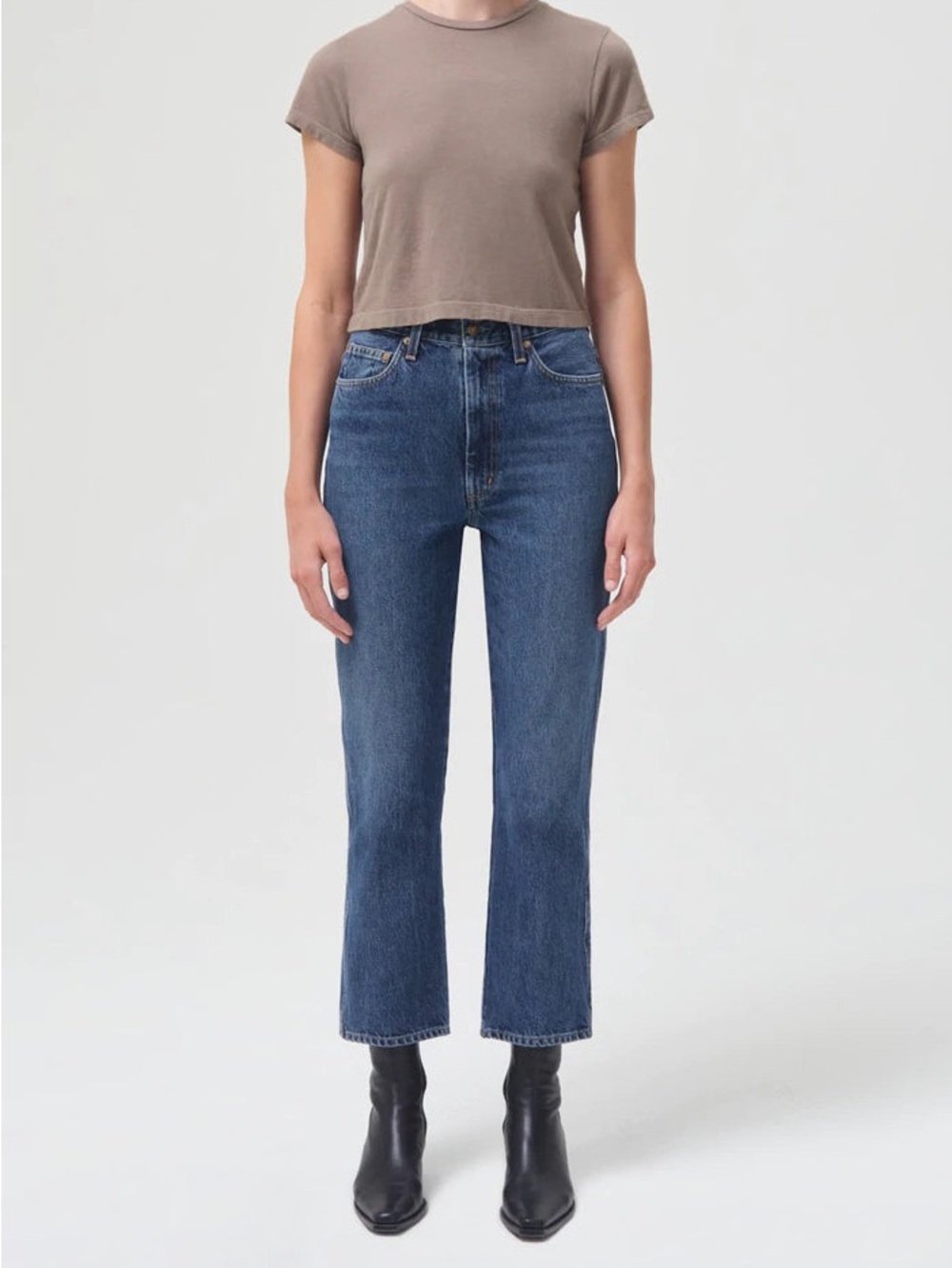 AGOLDE Pinch Waist High Rise Straight/Kick Flare Jeans